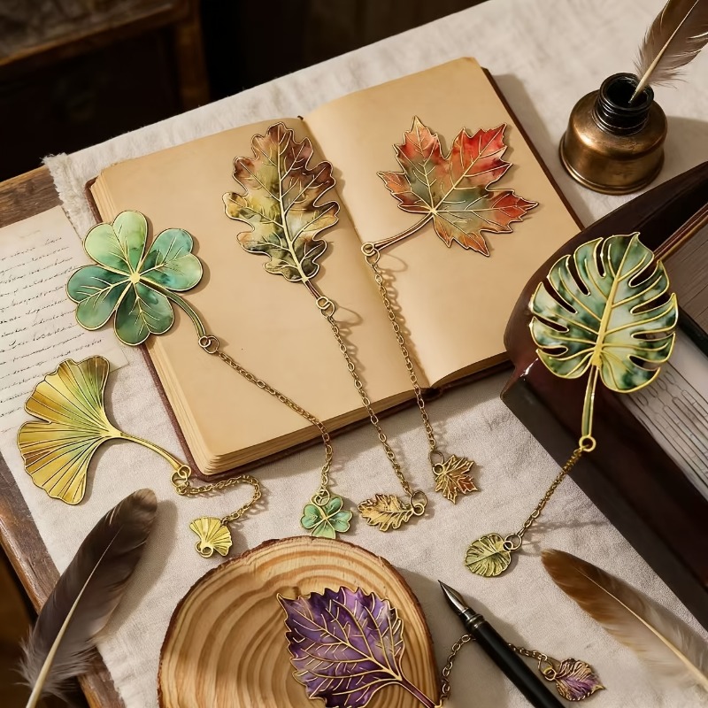 1 Pcs Vintage Leaf Bookmark Wi - Dried Flower Bookmark review and price